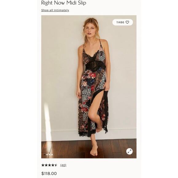 Free People Intimately “Right Now” Midi Slip Dress – Size Small - Picture 1 of 7